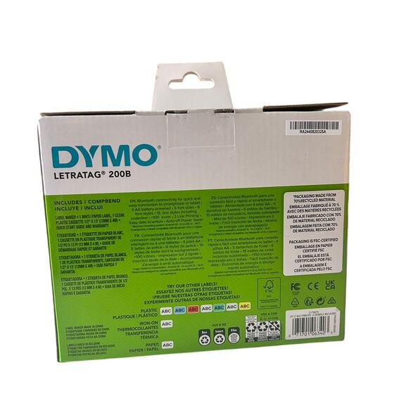 Dymo Letratag 200B Bluetooth Portable Label Maker New in Box - Picture 4 of 6